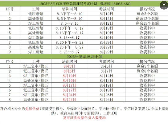 石家莊辦理電工證7-10天，流程簡單（官方報名）
